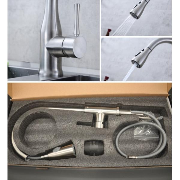 35mm Ceramic Stainless Steel Kitchen Faucet Cartridge Pull Down Kitchen Tap Mixer