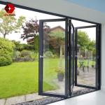 Thermal Break Aluminum Glass Sliding Folding Doors For Residential Storefront