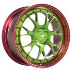 Two Piece Custom Forged Wheels Green Center PCD 5-108 22 Inch Polished Rims