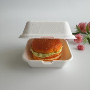 Wholesale 5 Inch 6 Inch Biodegradable Sugarcane Disposable Burger Box from china suppliers