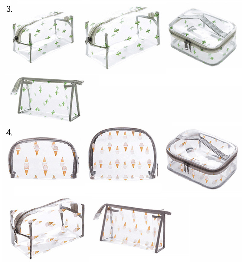 Water Resistant Tansparent Toiletry Bag Sets Custom Logo