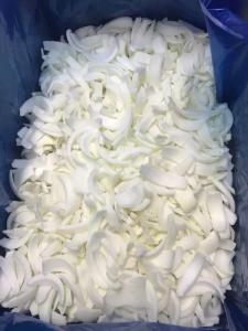 Wholesale IQF Frozen White Onion Slice, natural length, thickness rang from 3 mm to 10 mm from china suppliers