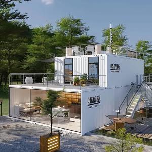 Wholesale Customized 2 Floor Container House Stores In Shopping Malls Movable Windproof Sturdy And Durable from china suppliers