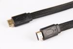 Flat Wire Braid Hdmi Audio Link Cable High Definition Plated Gold Head