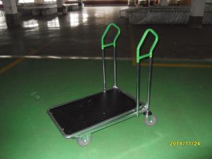 Wholesale Fold Steel Warehouse Trolley , 6.4'' Grey PU Wheels Heavy Duty Trolley from china suppliers