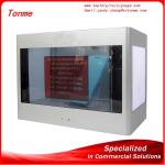 46 inch exhibition transparent advertising box with touch screen,lcd advertising