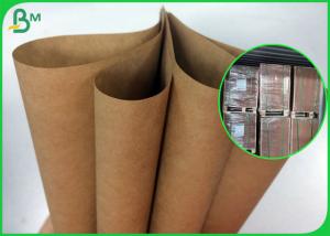 China 80g 90g Strong Bearing Capacity Brown Kraft Paper Roll For Satchel Bag on sale