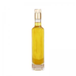 China Transparent Glass Olive Oil Bottle With Cap Pourer Diswasher Safe Easy To Dispense on sale