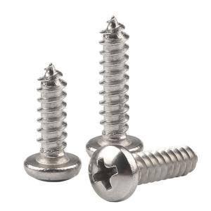 Wholesale NXF Wholesale Customizable Fasteners Stainless Steel Cross Pan Head Round Head Self-Tapping Screw Threaded Screw from china suppliers
