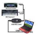 USB IN-OUT MIDI Interface Cable Cord Line Converter PC to Music
