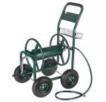 4 Wheel Cart Stainless Steel Water Hose Reel for Easy Garden Watering and