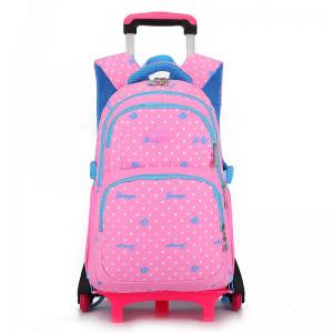 China Waterproof Girl Backpack Trolley Bag For School Lightweight Durable on sale