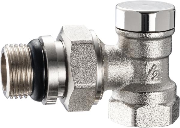 4401 Concealed Handle Brass TRV Angle Valve for Radiator Return DN15 Nickel