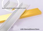 Aluminum U Shaped Brace Tile Edging Trim For Wall Decoration Lines U20mm