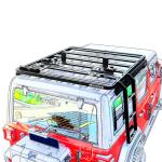 Powder Coated 4x4 Off-road Side Ladder for Universal Flat Platform Aluminium Car