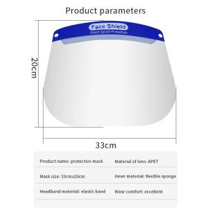 Wholesale Elastic Band Dustproof APET Anti Splash Face Shield from china suppliers