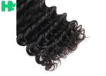 Natural Black Real Deep Wave Human Hair Grade 9A Full Cuticle Aligned