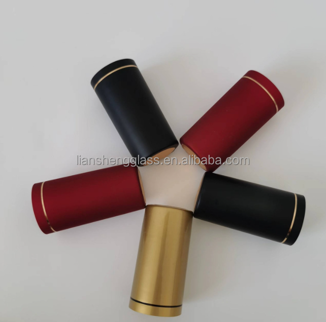 Customized Wine Glass Bottle Clear Aluminum Plastic Lid with Sealed Wine Capsule