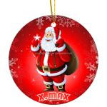 Custom Ceramic Hanging Christmas Tree Ornaments For Festival Holiday Decoration