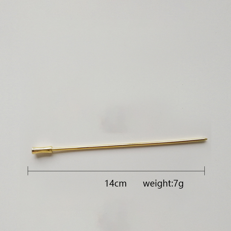 Porcelain Decorative Hair Sticks Vintage Style Golden Metal For Women 6.2x2x2.5cm
