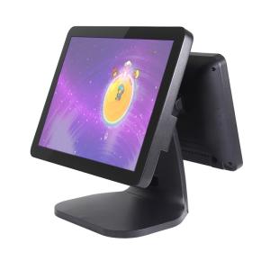 Wholesale 15 Inch Metal Alloy Dual Screen Pos 1024 X 768 Pixels Fast Speed For Restaurants from china suppliers