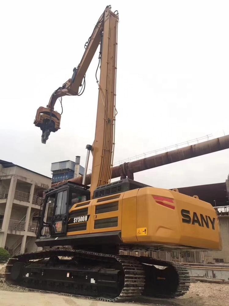 20M Excavator Sheet Pile Driving Long Boom For R420 Long Reach Boom Heavy Equipment