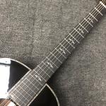 Custom O Body 39 Inch Abalone Binding Sunburst Color Acoustic Guitar Accept