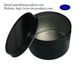 Wholesale Custom Round Candle Tin Box, Metal Candle Box, Tin Case, Black Round Case -Goldentinbox from china suppliers