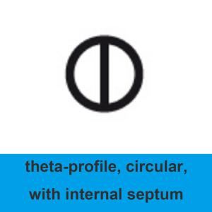 Wholesale two bores tube - Chemical Resistance Quartz Capillary High Purity Theta Profile Circular With Internal Septum from china suppliers
