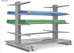 Double Side Steel Structural Cantilever Racks For Pipes Lumber Sheet Shelves