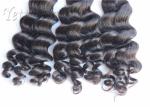 No Chemical Full Head Peruvian Human Hair Weave Bouncy Loose Wave