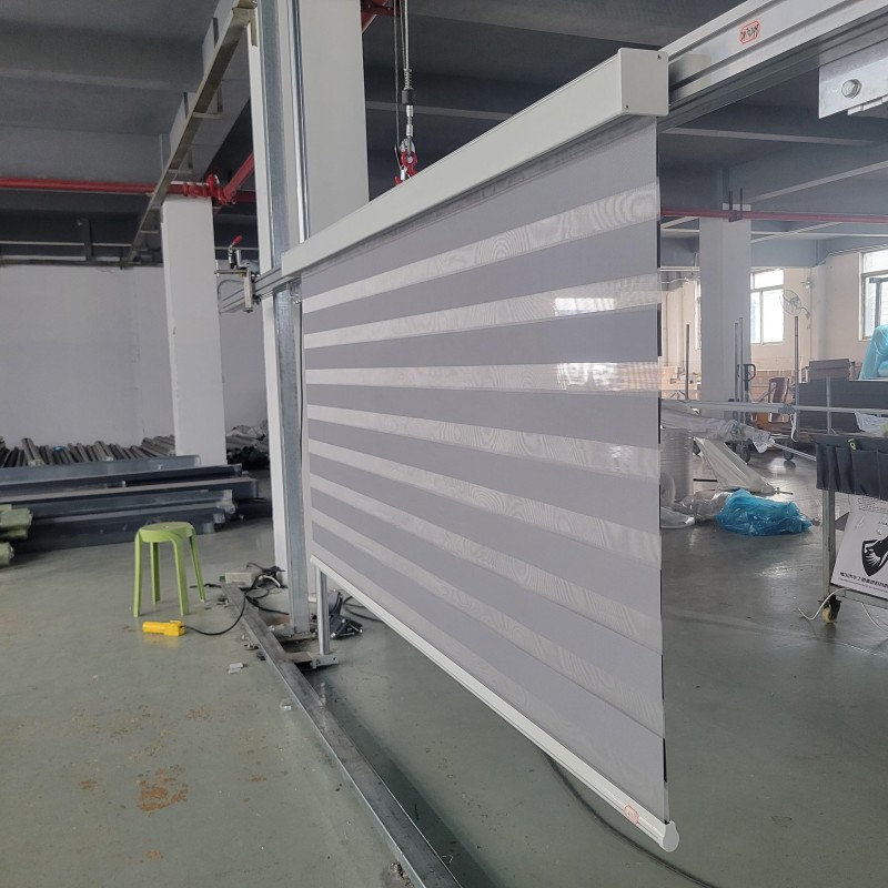 Stepless Light & Privacy Control bedroom windowsiles office double velvet zebra blinds