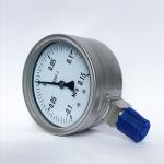 4" -1 ~1.5 MPa Bottom Connection Manometer G 1/2" Vacuum All Stainless Steel