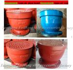 Goose neck air pipe head, flanged cast iron goose neck type air pipe head