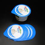 Oripack ODM Blue Yogurt Foil Lids Precut Heat Seal Lids Environmental Protective