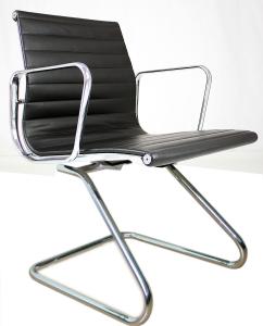 Wholesale Net Weight 15.9Kg Executive Leather Office Chair With Fix Bow Chrome Plated Iron Leg from china suppliers