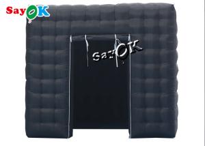 Wholesale Event Booth Displays Single Door Portable Inflatable Cube Photo Booth Air Tent With LED Lights from china suppliers