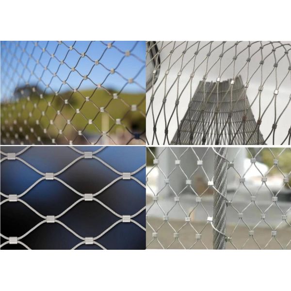 Customizable Balustrade Cable Mesh with Wire Diameter 1.2mm-6.0mm and Mesh Hole Size