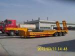80 Tons Gooseneck Low Bed Semi Trailer For Construction High Performance