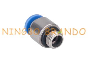 Wholesale Round Male Straight Push To Connect Pneumatic Hose Fittings 1/4'' 8mm from china suppliers