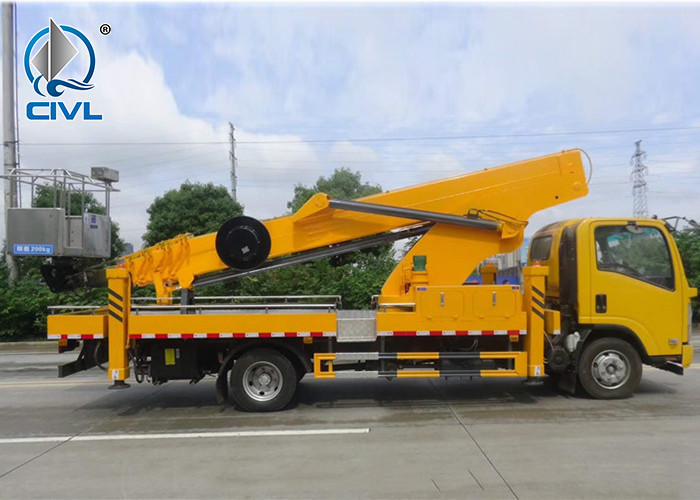 150hp Aerial Work Truck 17m Telescopic Foldable Aero Vehicle Boom Lifter Wheeled Elevator