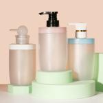 Cosmetic Frosted Round Empty Lotion Pump Bottles 500 Ml Shampoo Bottle OEM