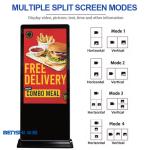 55 Inch Double Screen LCD Indoor Outdoor Advertising Display Totem Kiosk