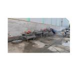 Brine tank cleaning washing machine for seafood and vegetable processing line