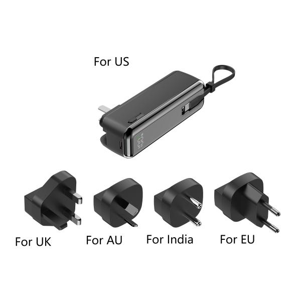 5000mAh Capsule Power Bank and Wall Charger Mini Portable Charger for All Devices