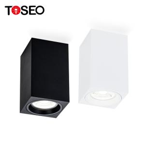 Wholesale Bedroom Glass GU10 Downlight Fitting Lighting Fixtures Square Led Ceiling Mounted Lights from china suppliers