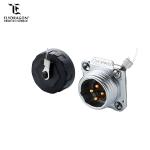 IP67 4 Pin Plug Approved 20A Screw Fixed Electric Current Metal Underwater