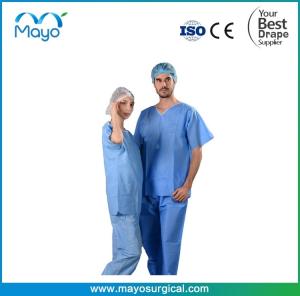Wholesale Blue 30gsm 40gsm Surgical Scrub Suits Light Blue Scrub Suit from china suppliers