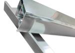 2.5mm Thickness Aluminum Shower Door Frame High Gloss Chrome Surface