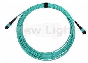 Wholesale 10 Meters 12 Core Multimode Fiber Optic Cable , 10G Green OM3 Fiber Patch Cord from china suppliers